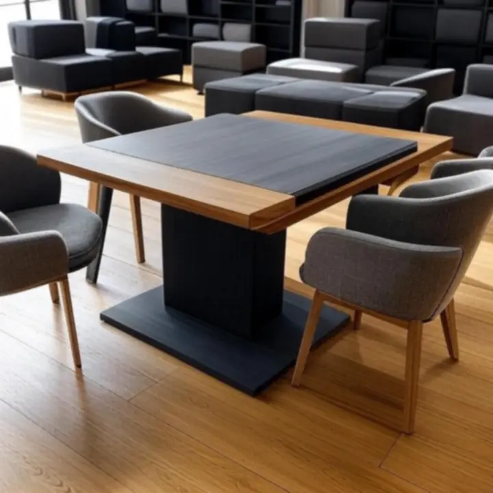 Starannie dobrana kolekcja nowoczesnych mebli w salonie