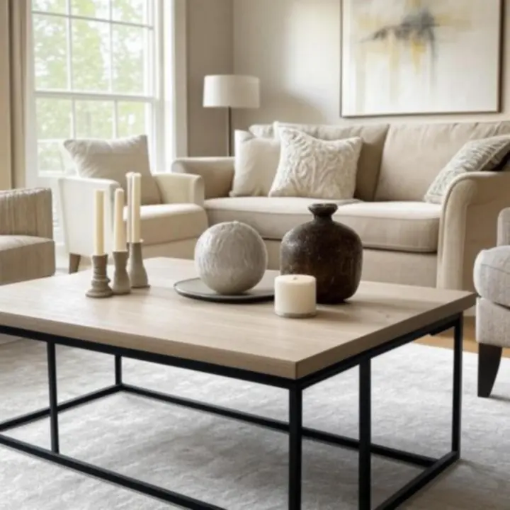 Nowoczesne dekoracje w eleganckim salonie